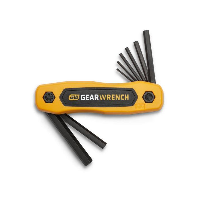 GEARWRENCH - 8 PIECE METRIC FOLDING HEX KEY SET - 83506
