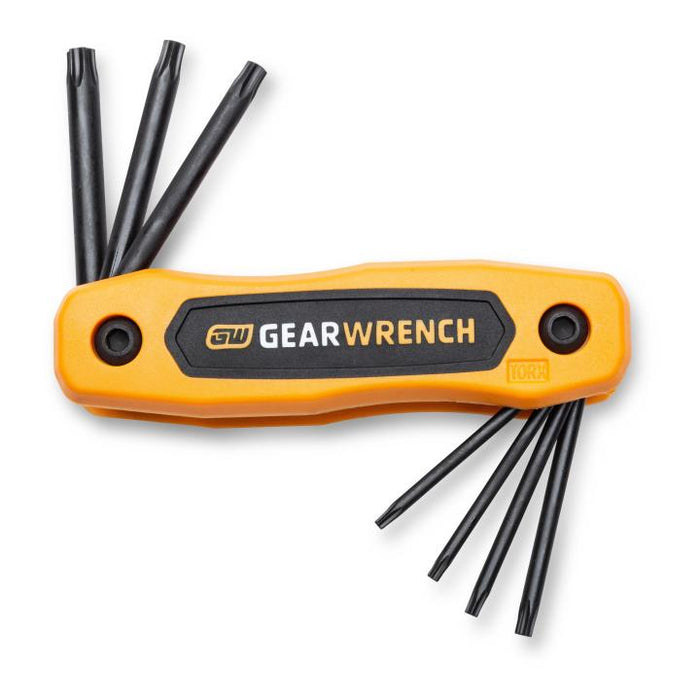 GEARWRENCH - 8 PIECE TAMPER PROOF TORX® FOLDING HEX KEY SET - 83507