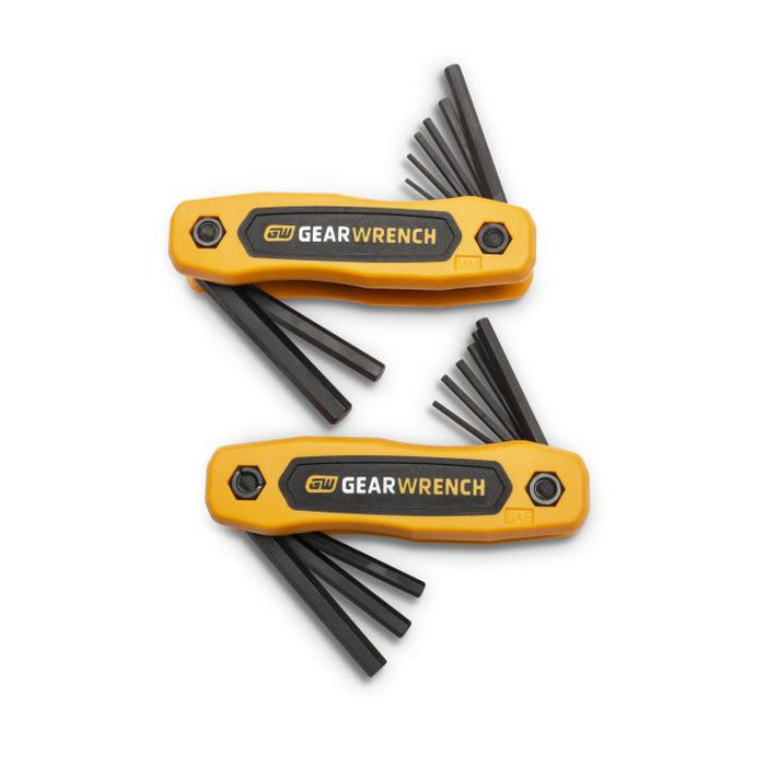 GEARWRENCH - 17 PIECE SAE/METRIC FOLDING HEX KEY SET - 83510
