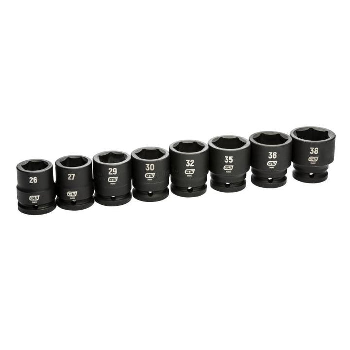 GEARWRENCH - 8 PIECE 3/4" DRIVE 6 POINT METRIC IMPACT SOCKET SET - 84030