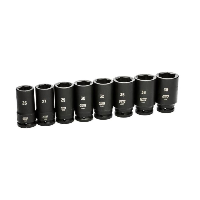 GEARWRENCH - 8 PIECE 3/4" DRIVE 6 POINT METRIC DEEP IMPACT SOCKET SET - 84032