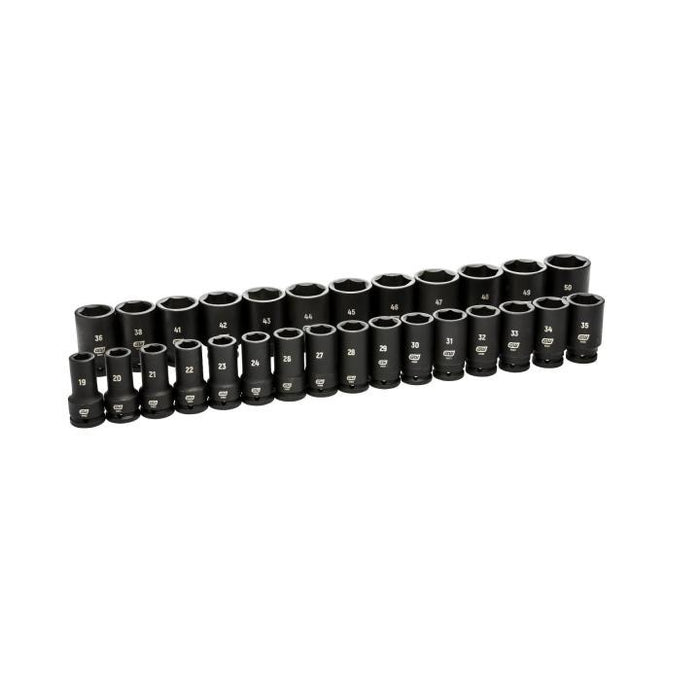 GEARWRENCH - 28 PIECE 3/4" DRIVE 6 POINT METRIC DEEP IMPACT SOCKET SET - 84033