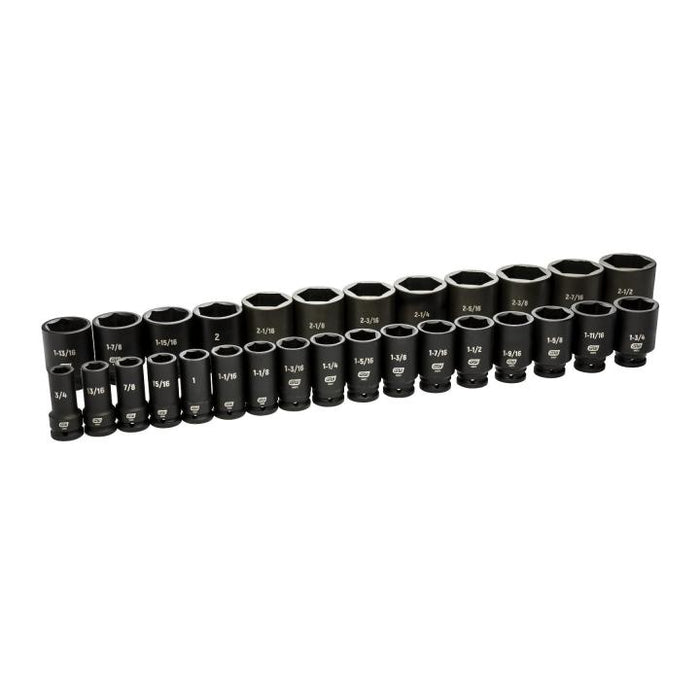 GEARWRENCH - 29 PIECE 3/4" DRIVE 6 POINT SAE DEEP IMPACT SOCKET SET - 84037