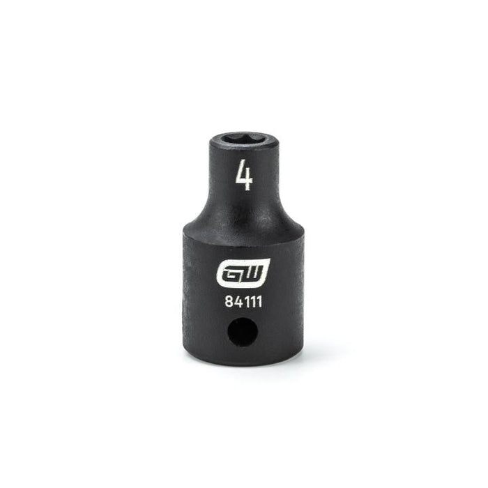 GEARWRENCH - 1/4" DRIVE 6 POINT STANDARD IMPACT METRIC SOCKET 4MM - 84111