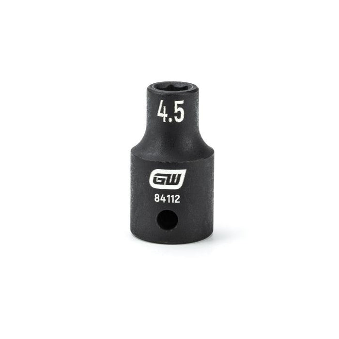 GEARWRENCH - 1/4" DRIVE 6 POINT STANDARD IMPACT METRIC SOCKET 4.5MM - 84112