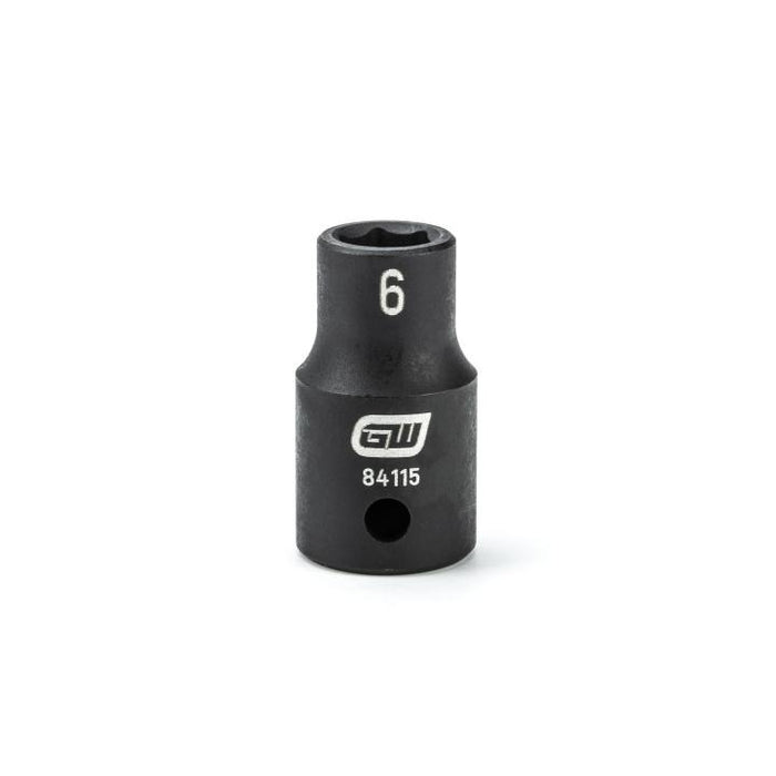 GEARWRENCH - 1/4" DRIVE 6 POINT STANDARD IMPACT METRIC SOCKET 6MM - 84115