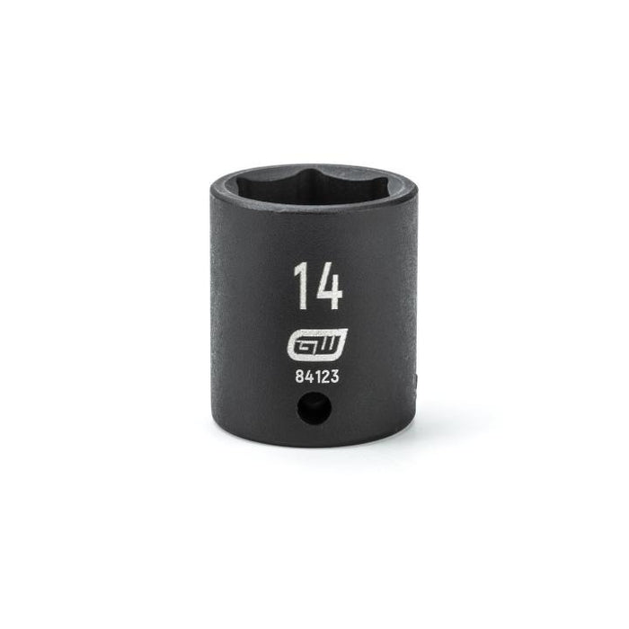 GEARWRENCH - 1/4" DRIVE 6 POINT STANDARD IMPACT METRIC SOCKET 14MM - 84123