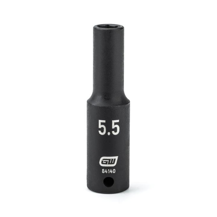 GEARWRENCH - 1/4" DRIVE 6 POINT DEEP IMPACT METRIC SOCKET 5.5MM - 84140