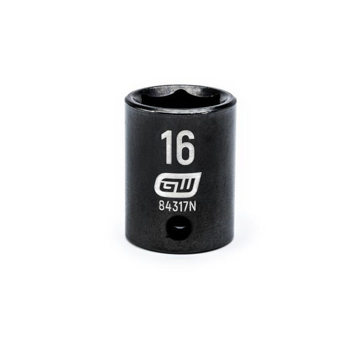 GEARWRENCH - 3/8" DRIVE 6 POINT STANDARD IMPACT METRIC SOCKET 16MM - 84317N