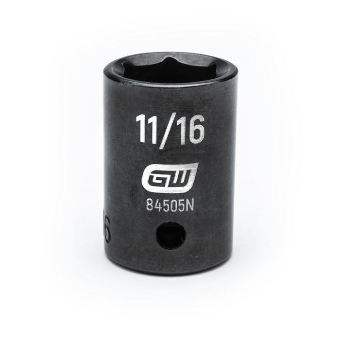 GEARWRENCH - 1/2" DRIVE 6 POINT STANDARD IMPACT SAE SOCKET 11/16" - 84505N