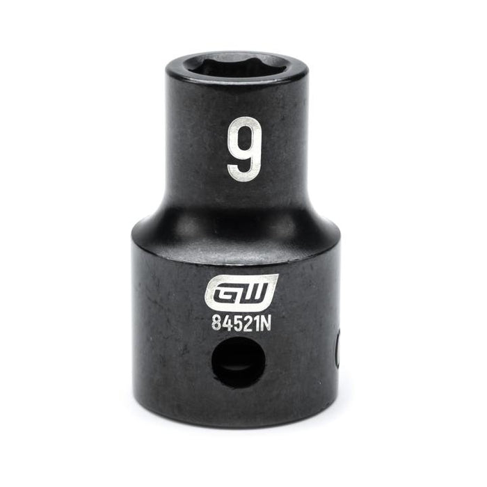 GEARWRENCH - 1/2" DRIVE 6 POINT STANDARD IMPACT METRIC SOCKET 9MM - 84521N