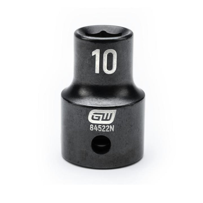 GEARWRENCH - 1/2" DRIVE 6 POINT STANDARD IMPACT METRIC SOCKET 10MM - 84522N