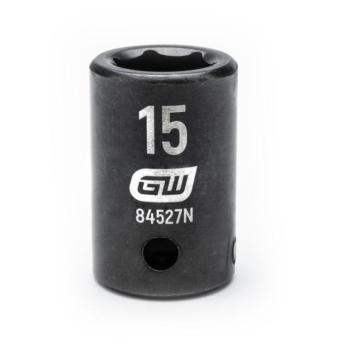 GEARWRENCH - 1/2" DRIVE 6 POINT STANDARD IMPACT METRIC SOCKET 15MM - 84527N
