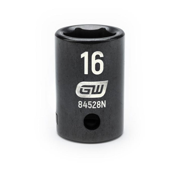 GEARWRENCH - 1/2" DRIVE 6 POINT STANDARD IMPACT METRIC SOCKET 16MM - 84528N