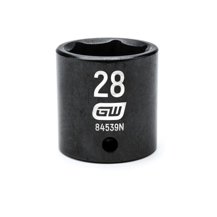 GEARWRENCH - 1/2" DRIVE 6 POINT STANDARD IMPACT METRIC SOCKET 28MM - 84539N