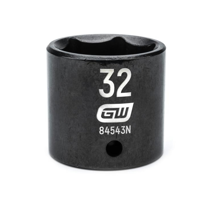 GEARWRENCH - 1/2" DRIVE 6 POINT STANDARD IMPACT METRIC SOCKET 32MM - 84543N