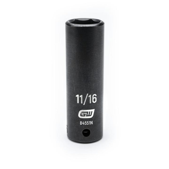 GEARWRENCH - 1/2" DRIVE 6 POINT DEEP IMPACT SAE SOCKET 11/16" - 84551N