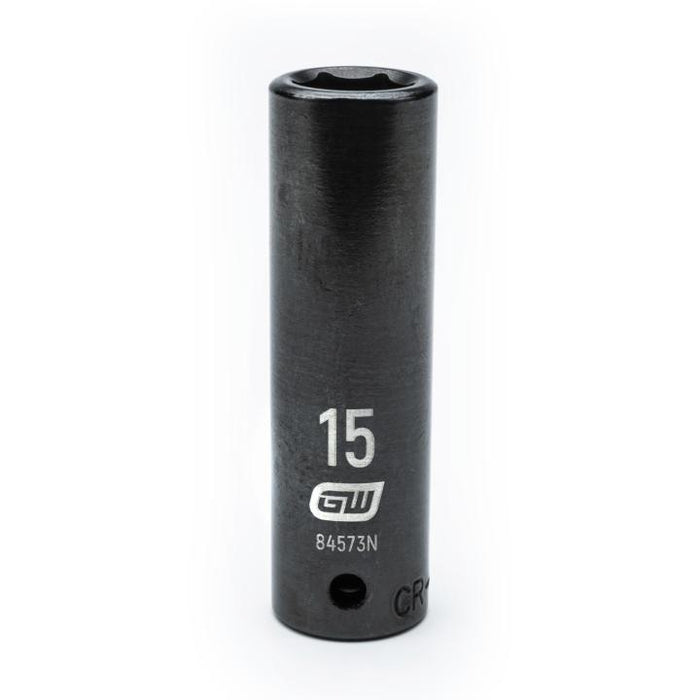 GEARWRENCH - 1/2" DRIVE 6 POINT DEEP IMPACT METRIC SOCKET 15MM - 84573N