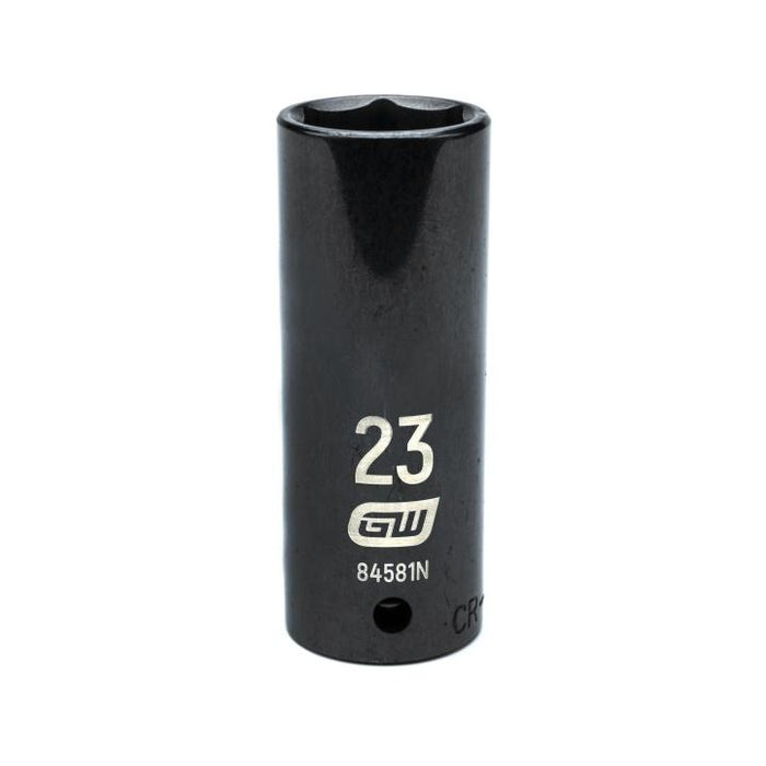 GEARWRENCH - 1/2" DRIVE 6 POINT DEEP IMPACT METRIC SOCKET 23MM - 84581N