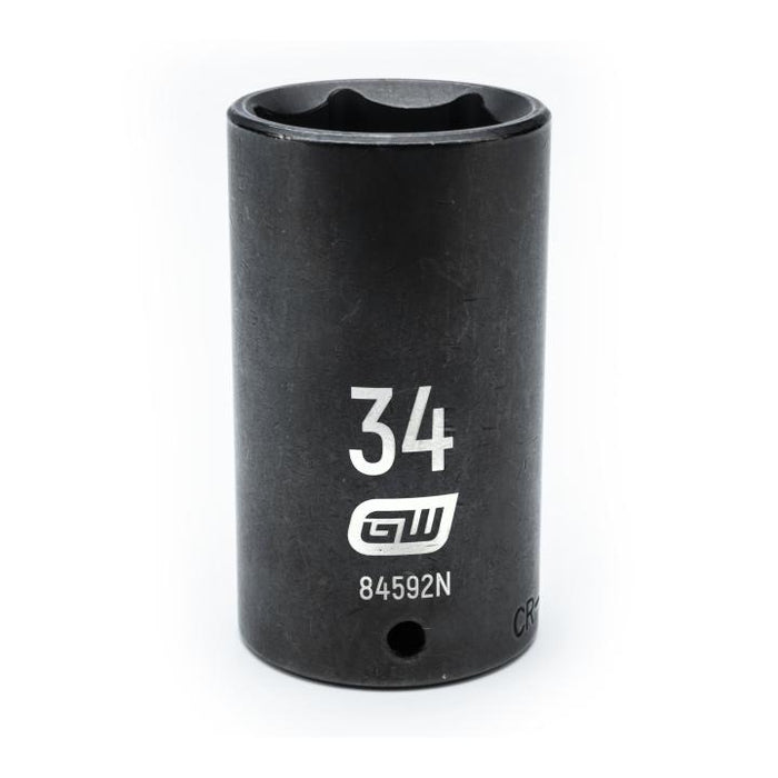 GEARWRENCH - 1/2" DRIVE 6 POINT DEEP IMPACT METRIC SOCKET 34MM - 84592N