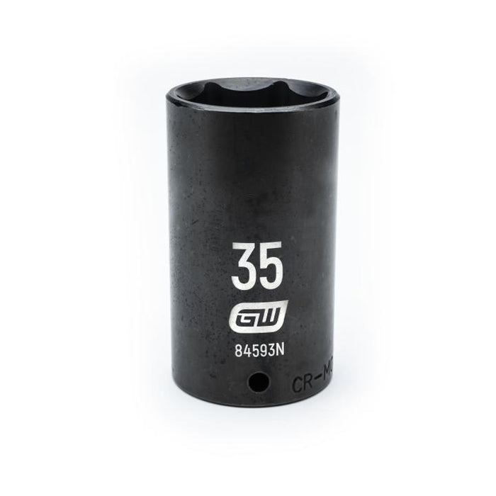 GEARWRENCH - 1/2" DRIVE 6 POINT DEEP IMPACT METRIC SOCKET 35MM - 84593N