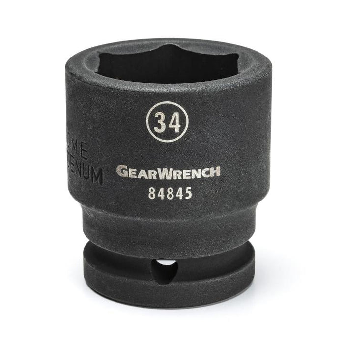 GEARWRENCH - 3/4" DRIVE 6 POINT STANDARD IMPACT METRIC SOCKET 34MM - 84845