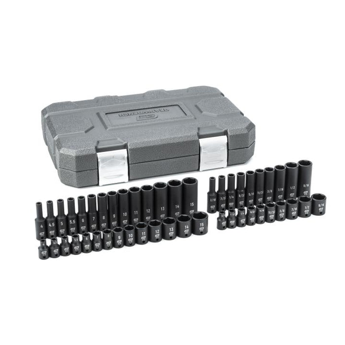 GEARWRENCH - 48 PIECE 1/4" DRIVE 6 POINT STANDARD AND DEEP IMPACT SAE/METRIC SOCKET SET - 84902