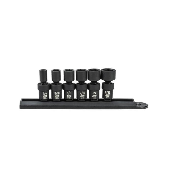 GEARWRENCH - 6 PIECE 1/4" DRIVE 6 POINT STANDARD UNIVERSAL IMPACT SAE SOCKET SET - 84904
