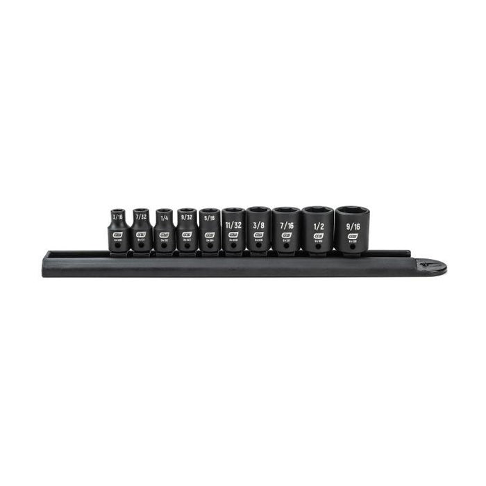 GEARWRENCH - 10 PIECE 1/4" DRIVE 6 POINT STANDARD IMPACT SAE SOCKET SET - 84906