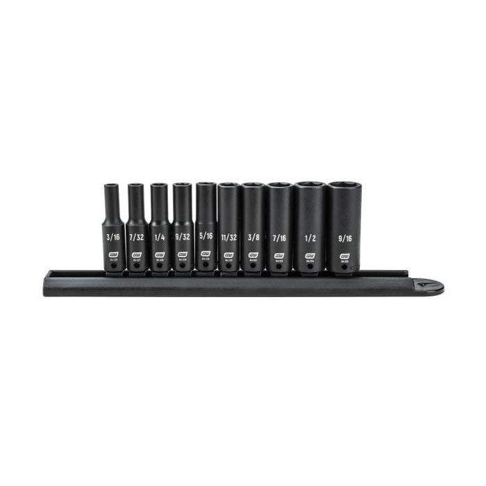 GEARWRENCH - 10 PIECE 1/4" DRIVE 6 POINT DEEP IMPACT SAE SOCKET SET - 84908