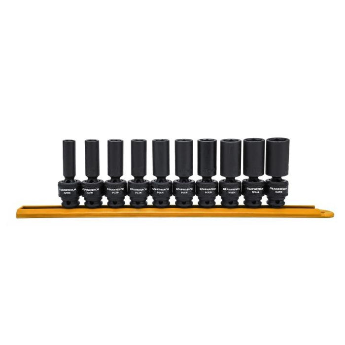 GEARWRENCH - 10 PIECE 3/8" DRIVE 6 POINT DEEP UNIVERSAL IMPACT METRIC SOCKET SET - 84924N