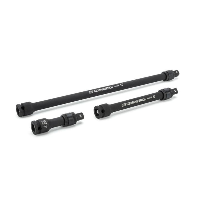 GEARWRENCH - 3 PIECE 3/8" DRIVE IMPACT LOCKING EXTENSION SET 3", 6" & 12" - 84927N