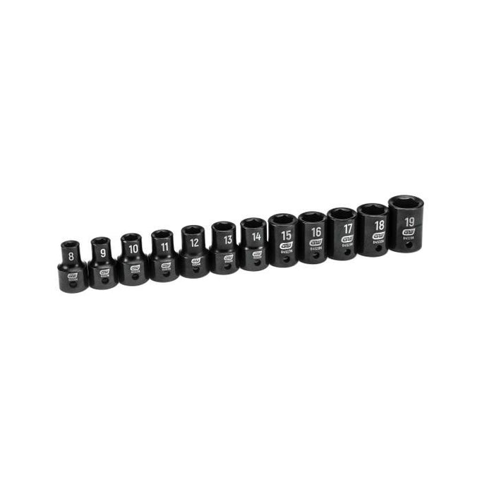 GEARWRENCH - 12 PIECE 1/2" DRIVE 6 POINT STANDARD IMPACT METRIC SOCKET SET - 84930N