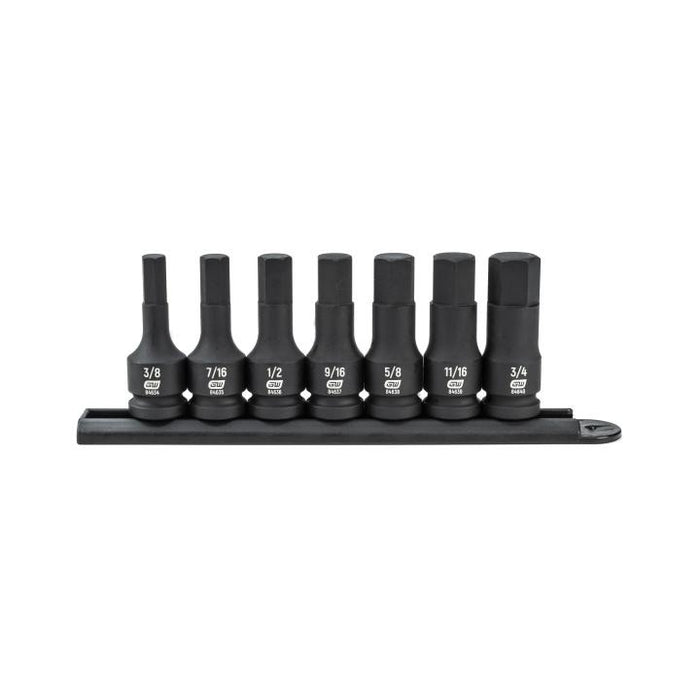 GEARWRENCH - 7 PIECE 1/2" DRIVE HEX BIT IMPACT SAE SOCKET SET - 84941