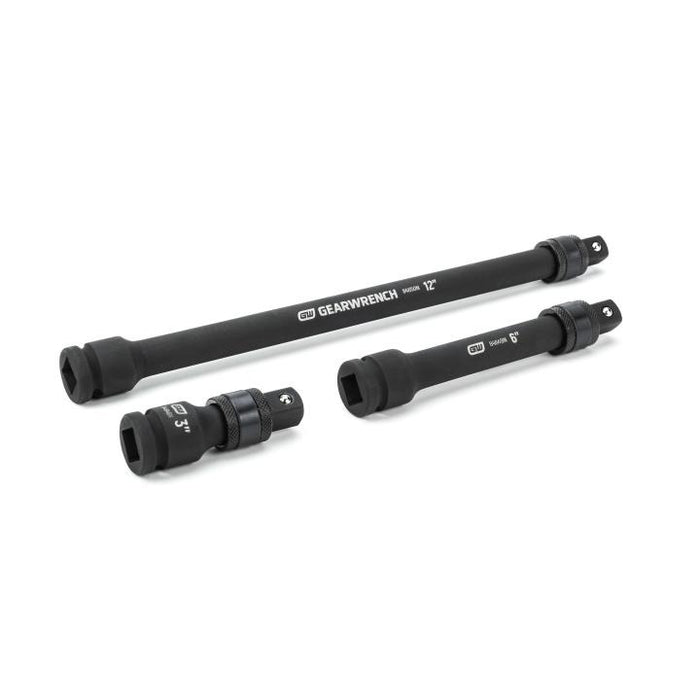 GEARWRENCH - 3 PIECE 1/2" DRIVE LOCKING IMPACT EXTENSION SET 3", 6" & 12" - 84951N