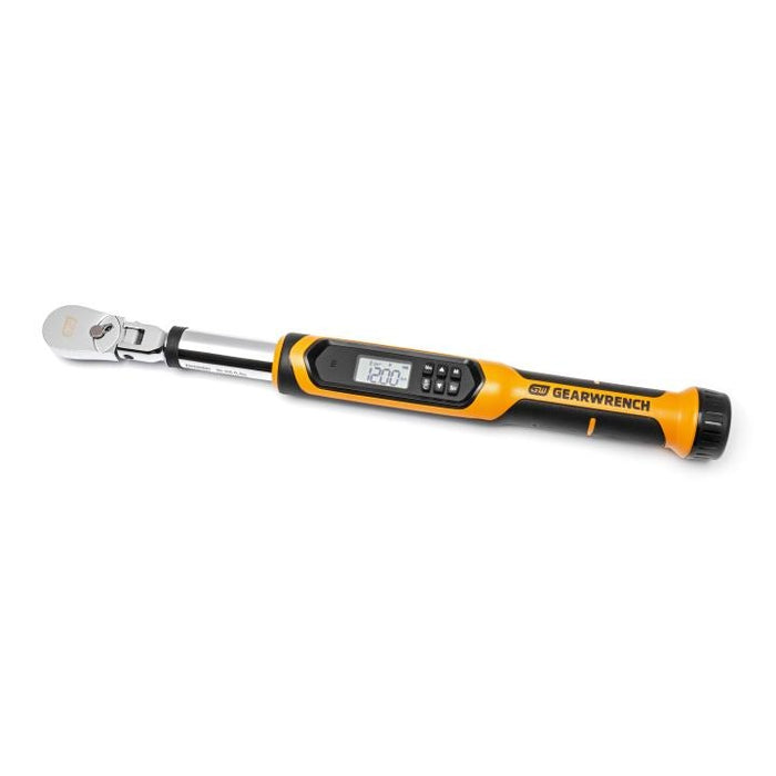 GEARWRENCH - 3/8" FLEX HEAD ELECTRONIC TORQUE WRENCH WITH ANGLE 10-100 FT/LB - 85078