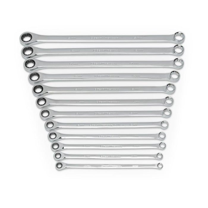 GEARWRENCH - 12 PIECE 72-TOOTH 12 POINT XL GEARBOX™ DOUBLE BOX RATCHETING METRIC WRENCH SET - 85988