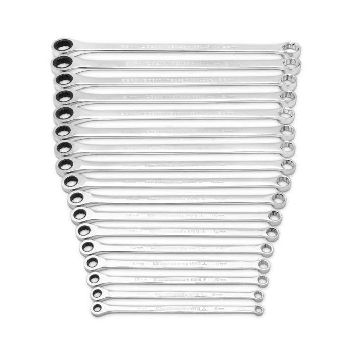 GEARWRENCH - 17 PIECE 72-TOOTH 12 POINT XL GEARBOX™ DOUBLE BOX RATCHETING METRIC WRENCH SET - 85989