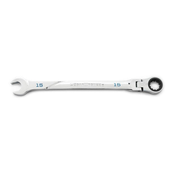 GEARWRENCH - 15MM 120XP™ UNIVERSAL SPLINE XL FLEX HEAD RATCHETING COMBINATION WRENCH - 86215