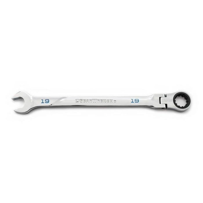 GEARWRENCH - 19MM 120XP™ UNIVERSAL SPLINE XL FLEX HEAD RATCHETING COMBINATION WRENCH - 86219