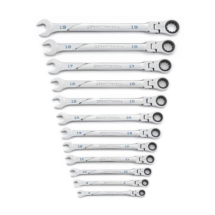 GEARWRENCH - 12 PIECE 120XP™ UNIVERSAL SPLINE XL FLEX HEAD RATCHETING COMBINATION METRIC WRENCH SET - 86229