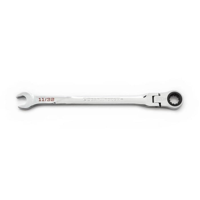 GEARWRENCH - 11/32" 120XP™ UNIVERSAL SPLINE XL FLEX HEAD RATCHETING COMBINATION WRENCH - 86235