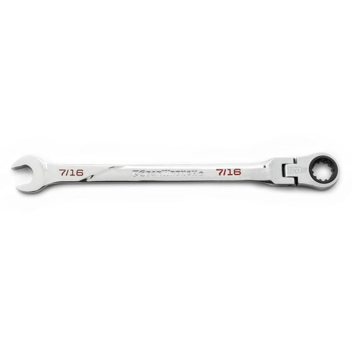 GEARWRENCH - 7/16" 120XP™ UNIVERSAL SPLINE XL FLEX HEAD RATCHETING COMBINATION WRENCH - 86237