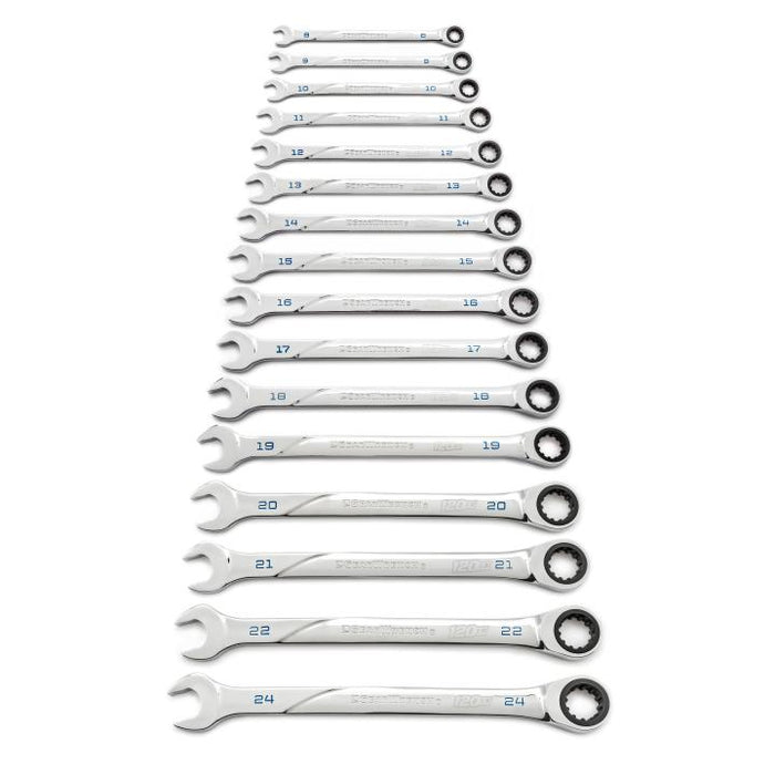 GEARWRENCH - 16 PIECE 120XP™ UNIVERSAL SPLINE XL RATCHETING COMBINATION METRIC WRENCH SET - 86427