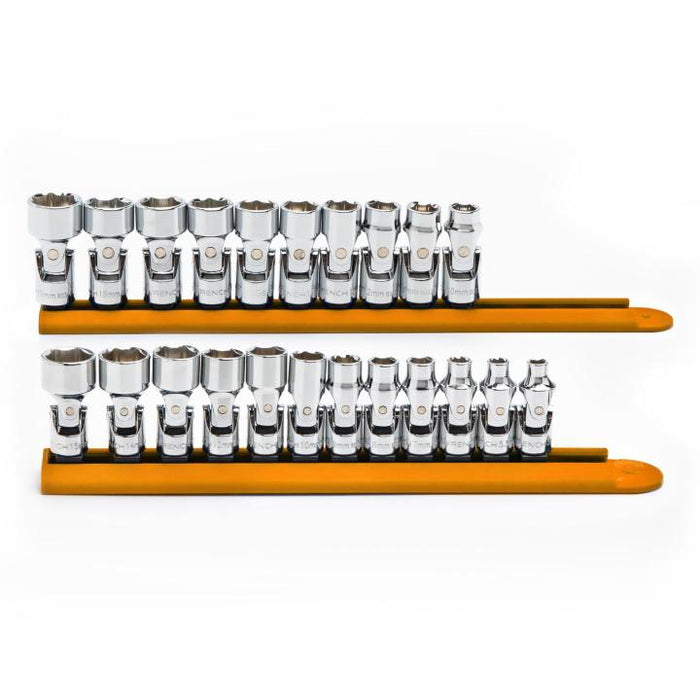 GEARWRENCH - 22 PIECE 1/4" & 3/8" DRIVE 6 POINT METRIC FLEX SOCKET SET - 86539