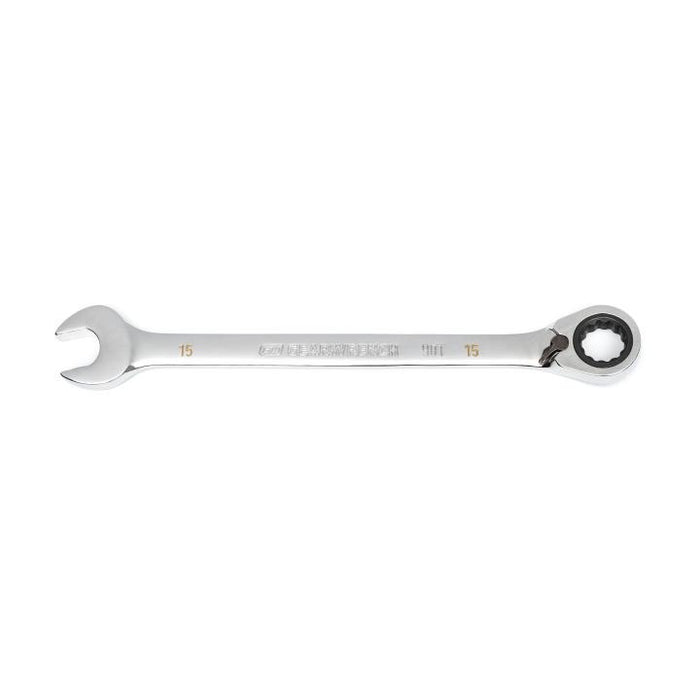 GEARWRENCH - 15MM 90-TOOTH 12 POINT REVERSIBLE RATCHETING WRENCH - 86615