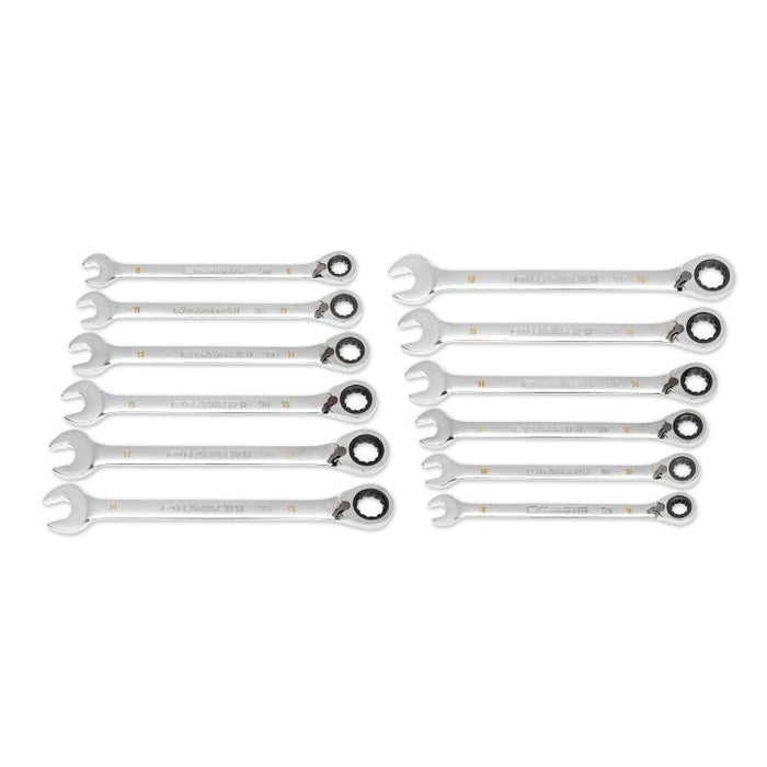 GEARWRENCH - 12 PIECE 90-TOOTH 12 POINT METRIC REVERSIBLE RATCHETING WRENCH SET - 86627