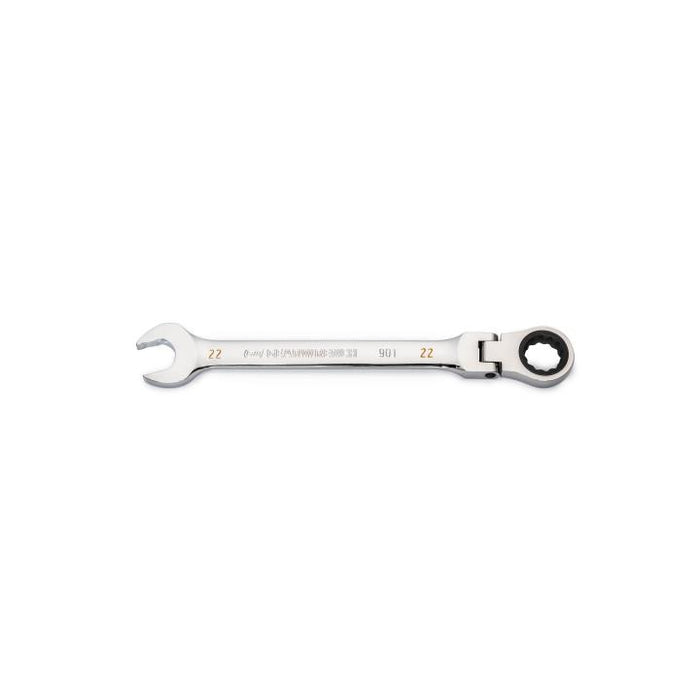 GEARWRENCH - 22MM 90-TOOTH 12 POINT FLEX HEAD RATCHETING COMBINATION WRENCH - 86722