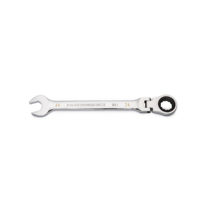 GEARWRENCH - 24MM 90-TOOTH 12 POINT FLEX HEAD RATCHETING COMBINATION WRENCH - 86724