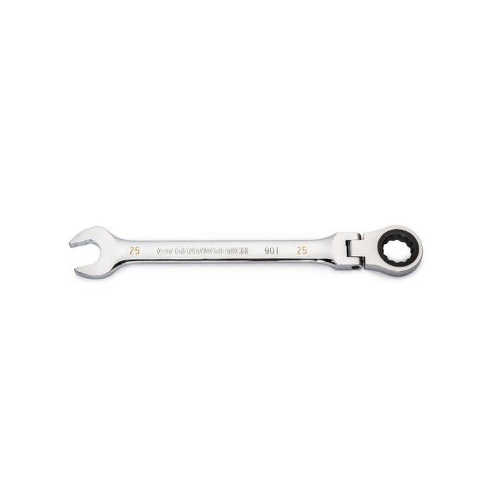 GEARWRENCH - 25MM 90-TOOTH 12 POINT FLEX HEAD RATCHETING COMBINATION WRENCH - 86725
